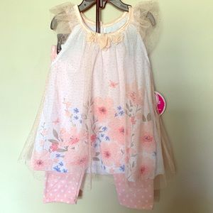 Toddler 2 Piece lace/flower Outfit